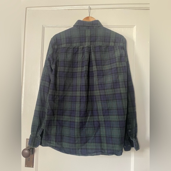 Eddie Bauer green and blue plaid button up - Tall Large - Picture 2 of 11